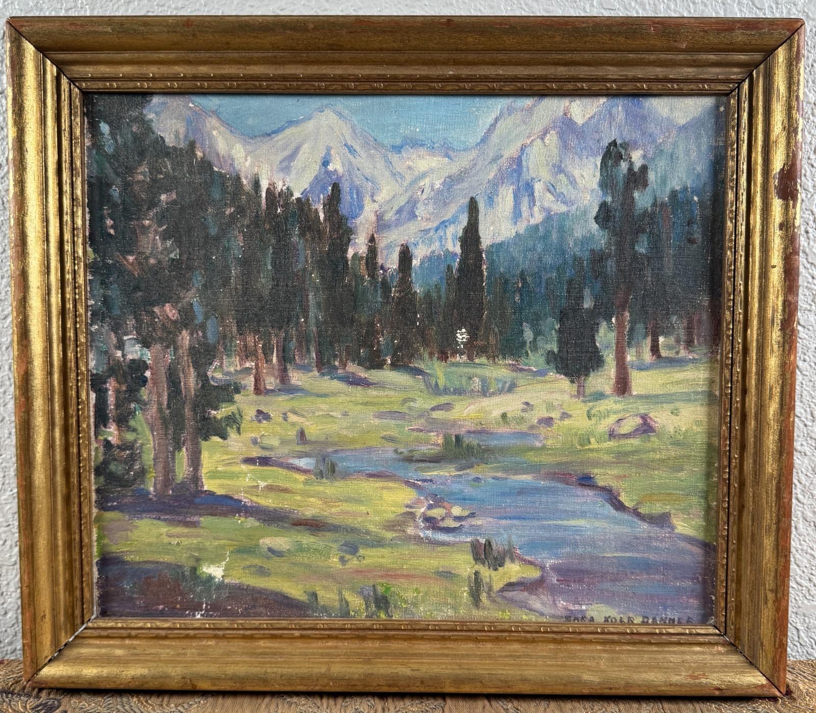 Sara Kolb Danner Oil Painting CA Mountain Landscape Alpine Lake Forest Plein Air