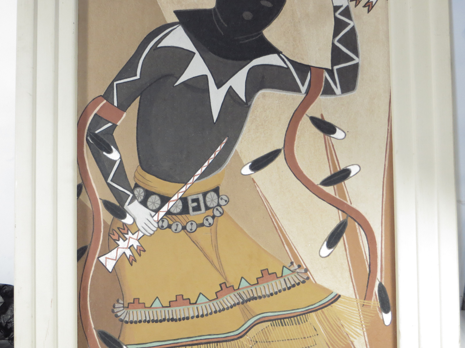 PABLITA VELARDE Listed APACHEE devile dancer NEW MEXICO (1918-2006) O/B 28″x16″