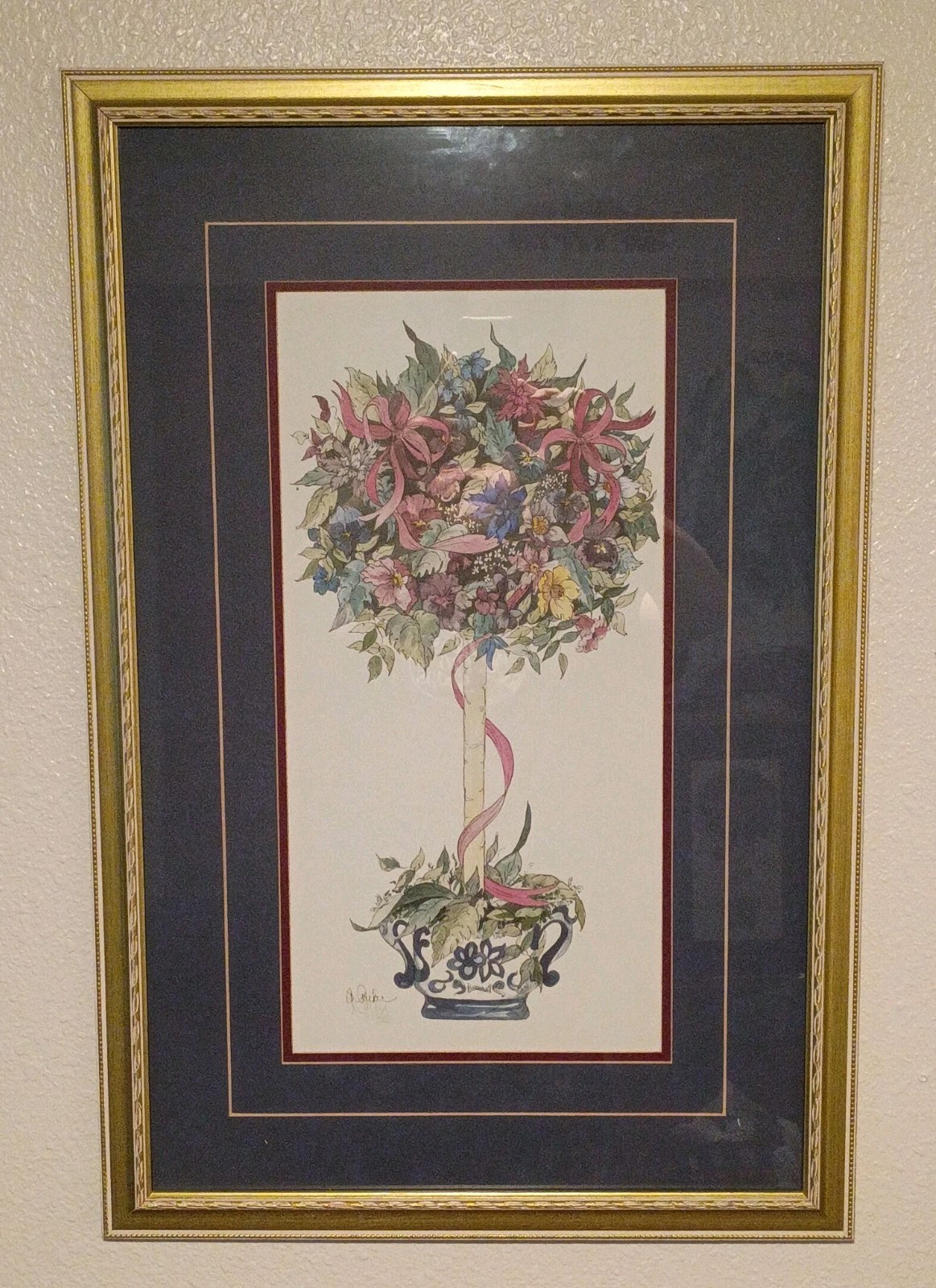 A. Parker Wedding Tree Artist Signed Pencil Signed Numbered 655 1950 32.5”x21.5”
