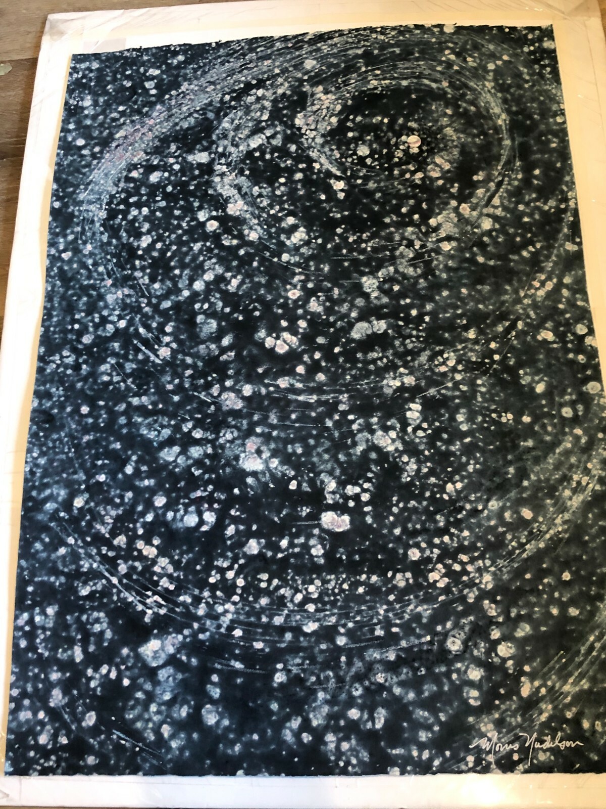 Morris Yudelson – Original Painting / ”View Of Blue Space” – 1987