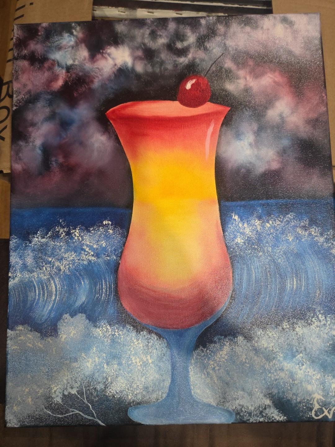 Folk Art Painting 20″ x 16″