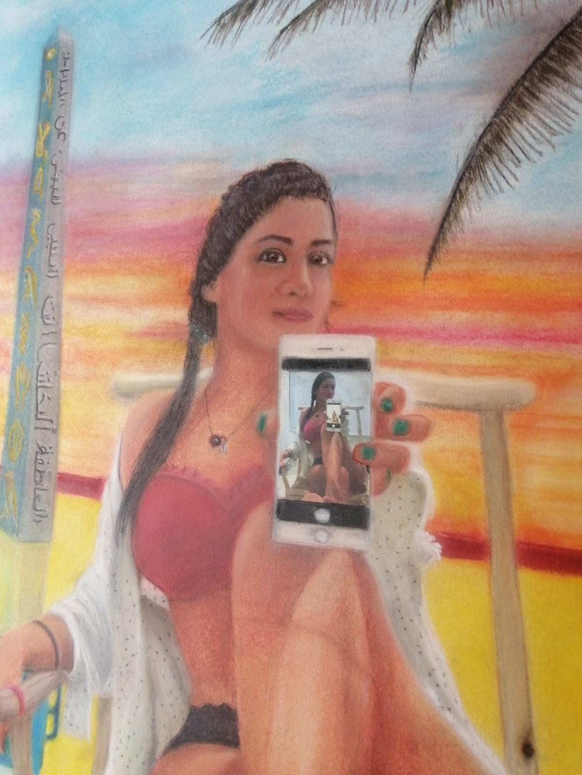 Alexandra, lust at its most sensory expression. Pastel on Carson paper