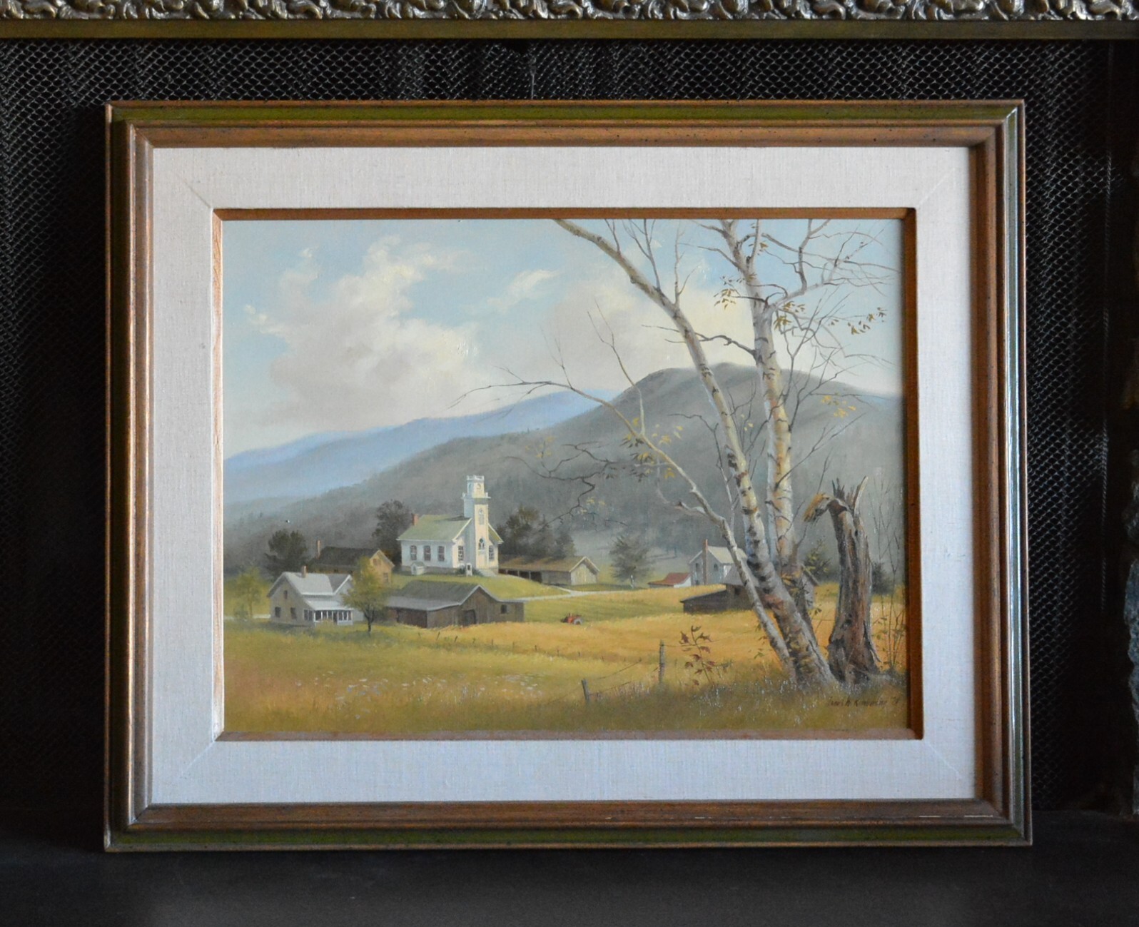 Janet W. Kimberling 1925-2022 – Landscape Oil Painting – Danby Vermont Village