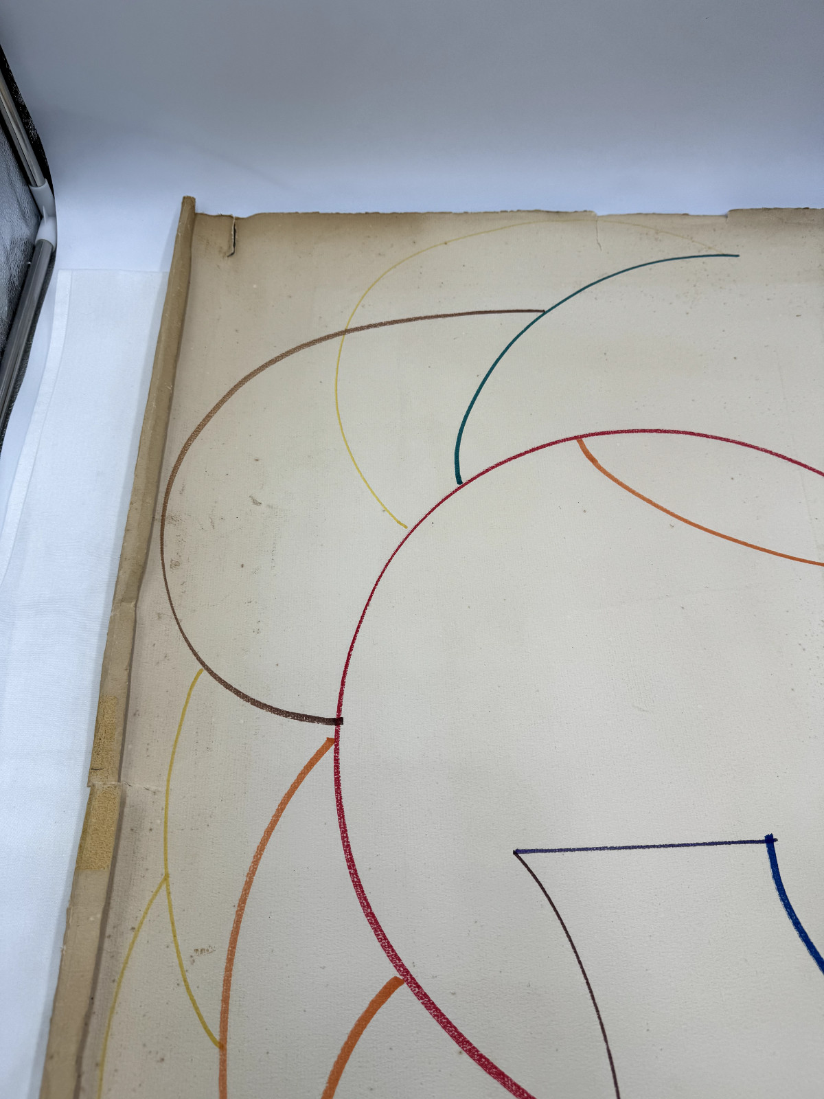 JOHN BEARDMAN ABSTRACT EXPRESSIONIST Sketch 1971 LARGE 35″ x 23 » Art