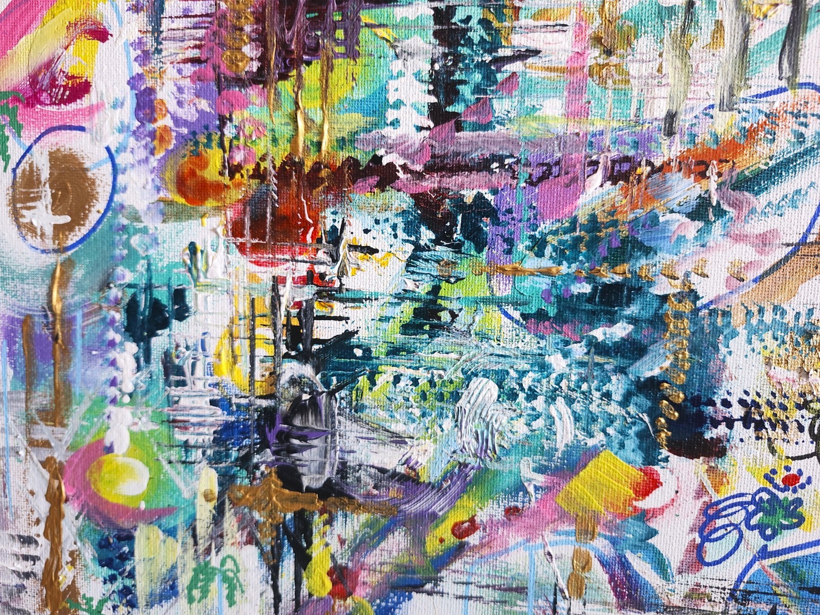 Staying in Love Vibration – Original Acrylic Painting on Stretched Canvas