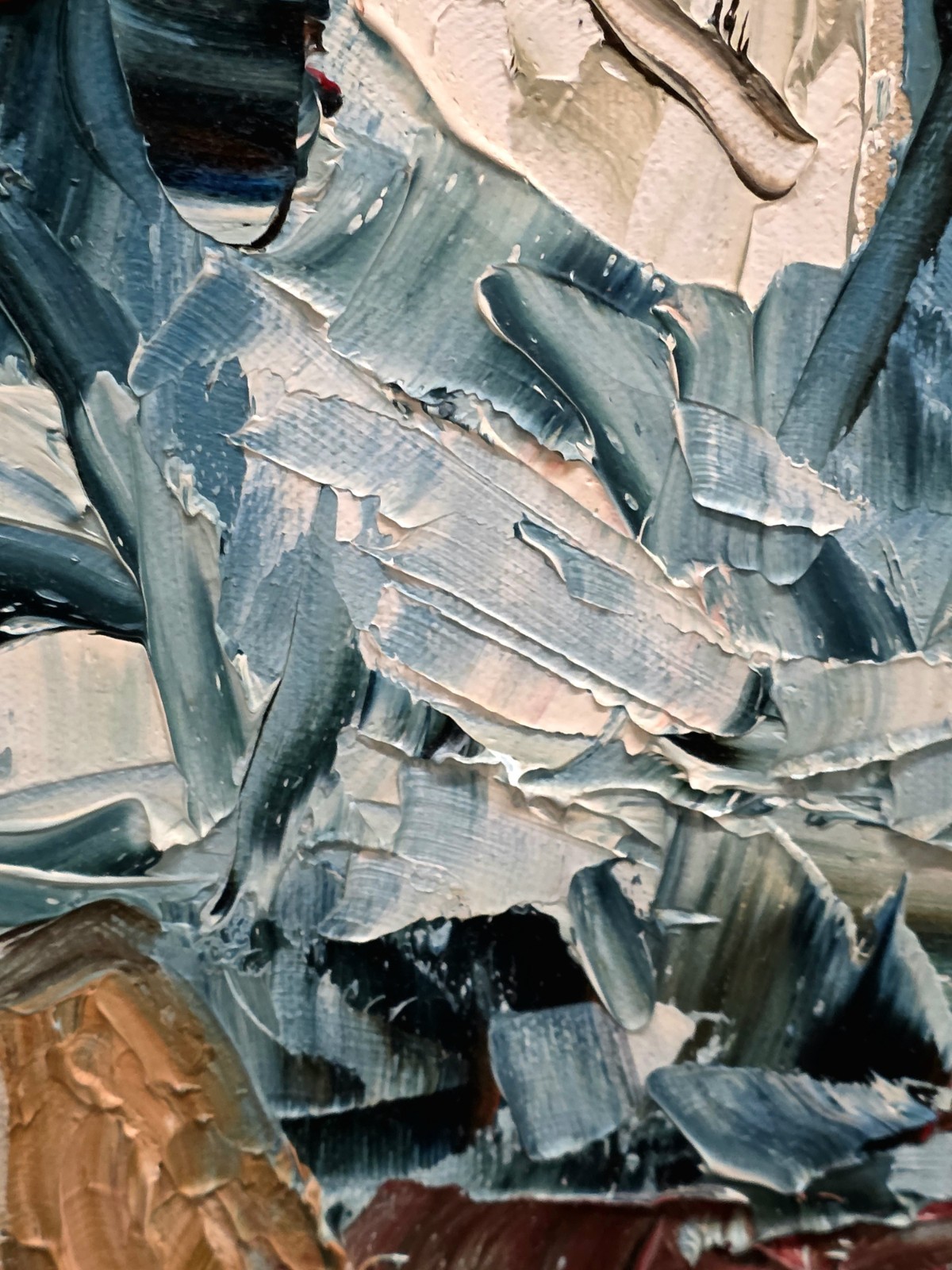 George Speck, United States 20th Century, The White Hat Abstract painting