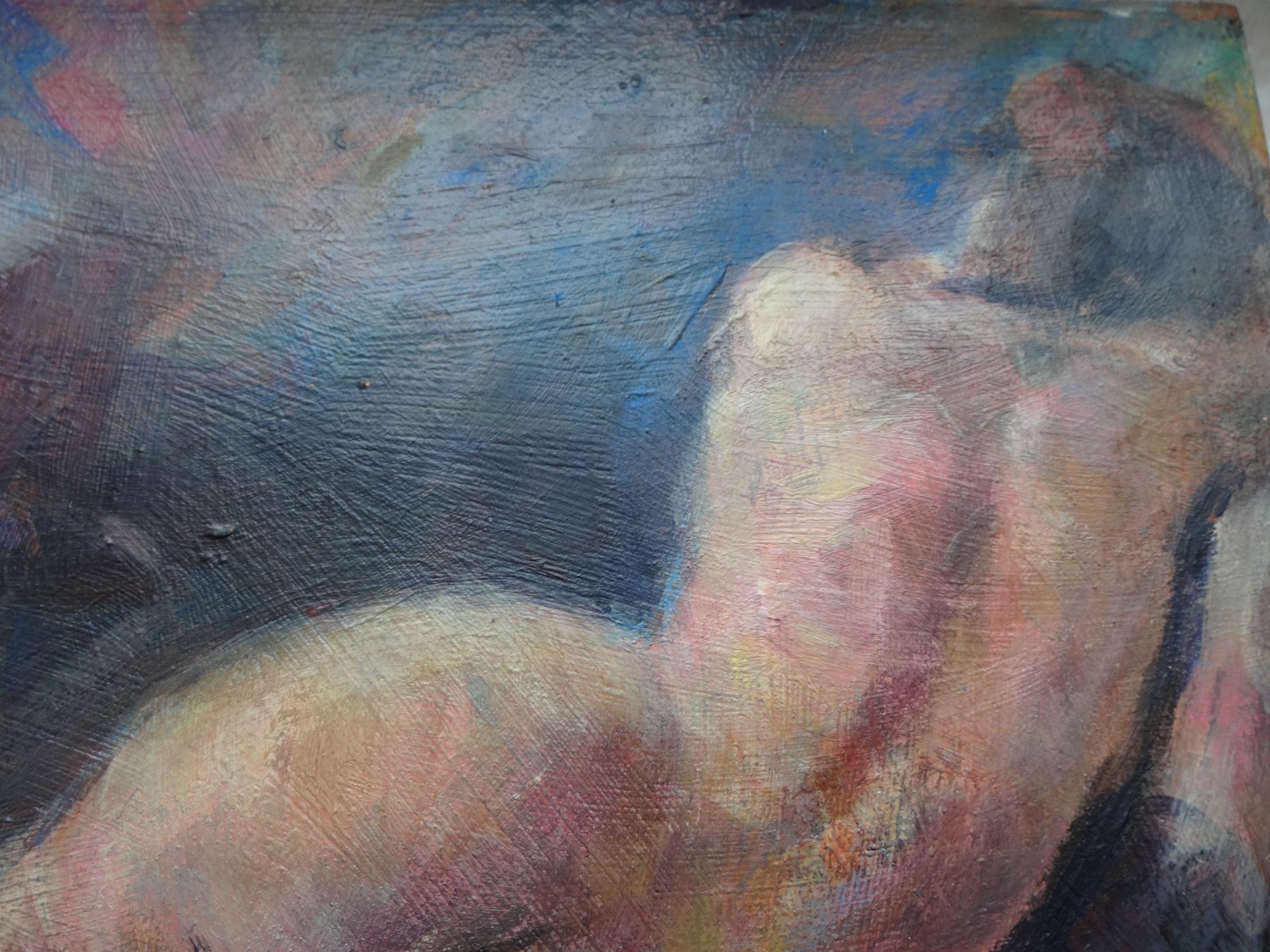 GERRY MILLER – Original Artwork «Nude» Oil Paint on MDF board. Size A4.