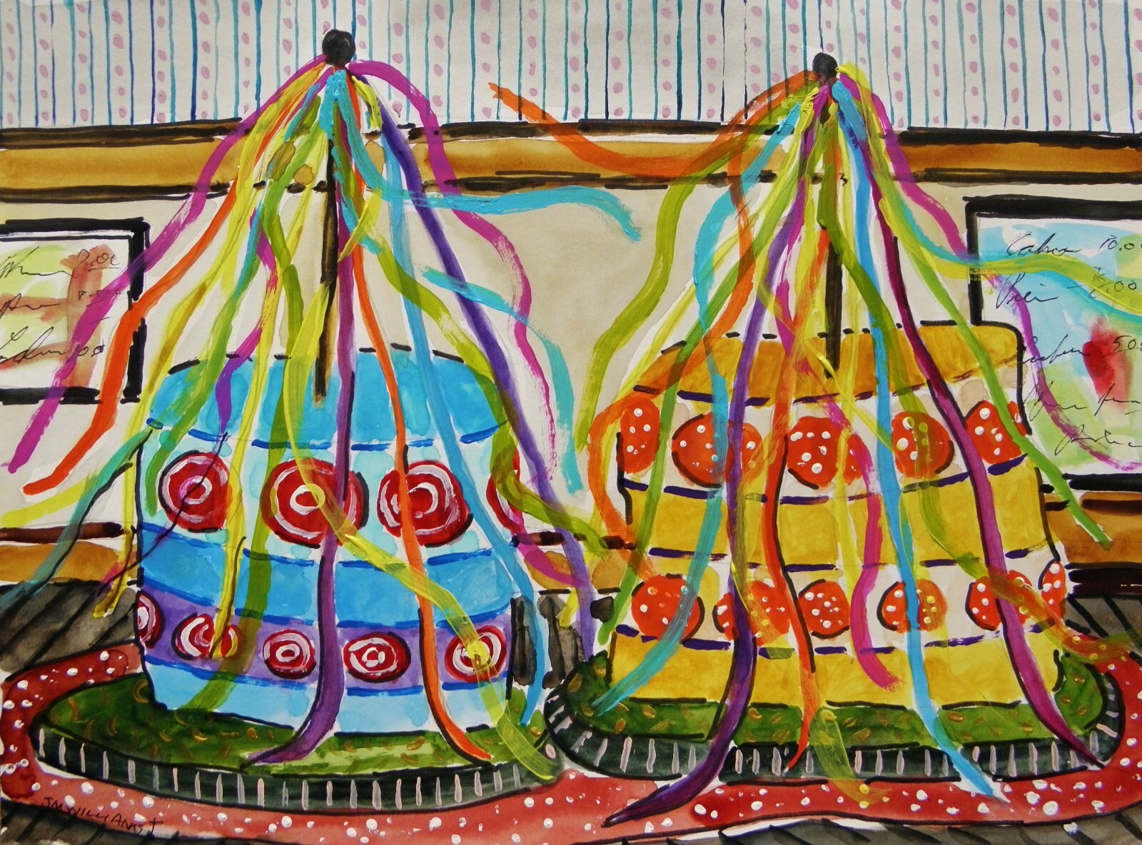 Original Bakery Sketch Cake Food Watercolor Impressionism