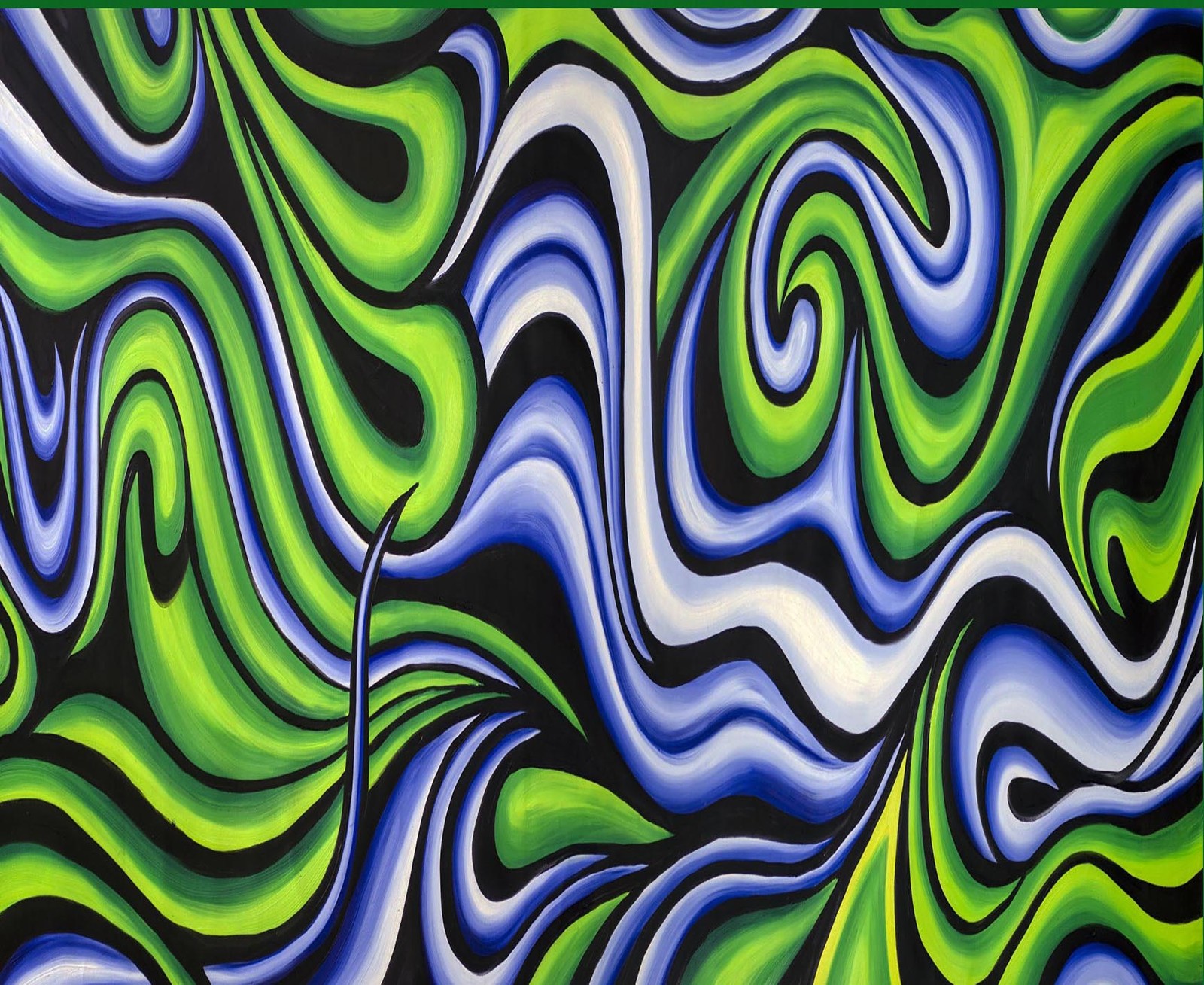 A0 size Abstract mangrove dreaming green Art Signed Print canvas painting