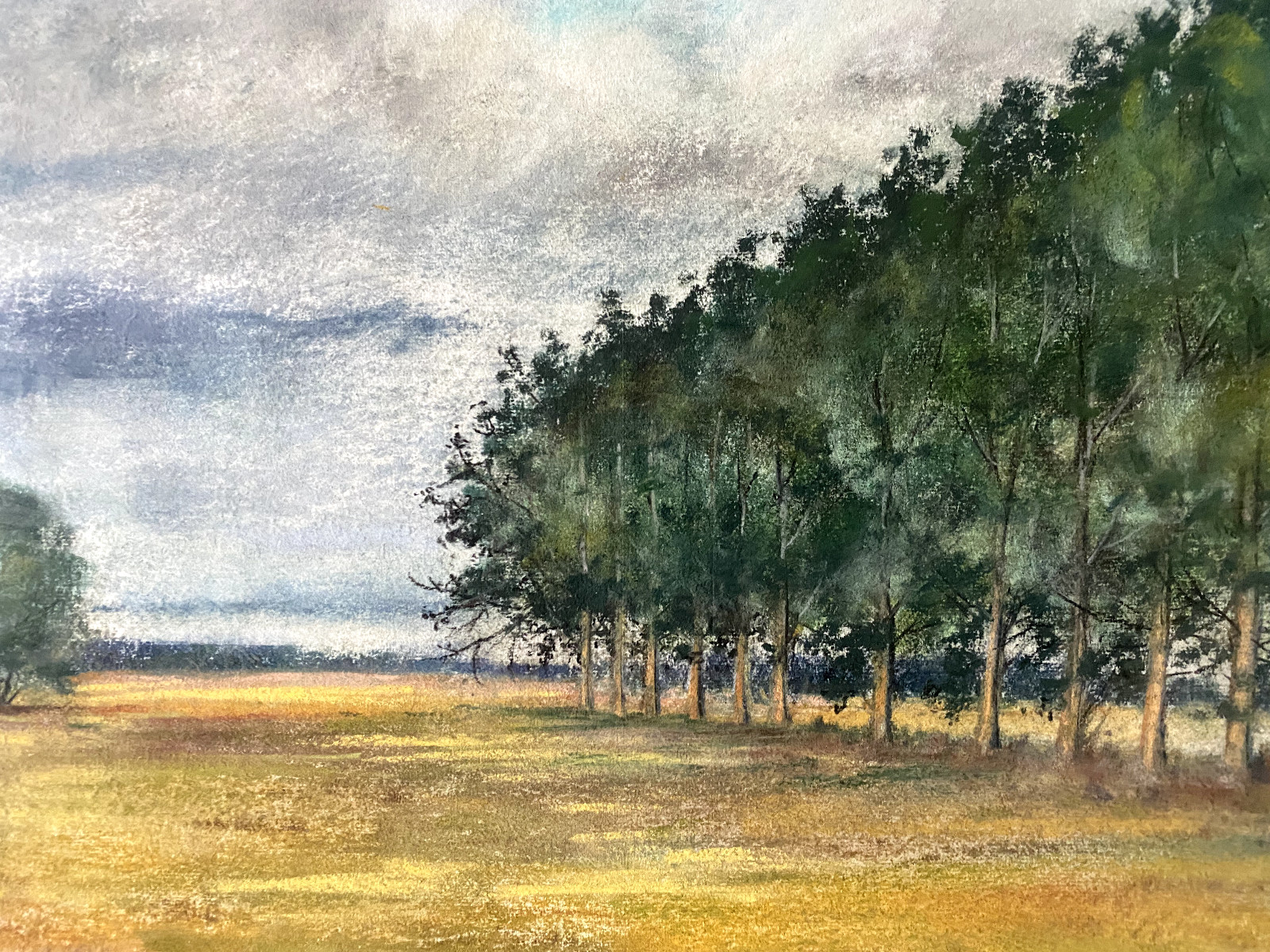 Franz Ehmke 1928-2018 DDR Painter Trees In Landscape Brandenburg Meadows Fields