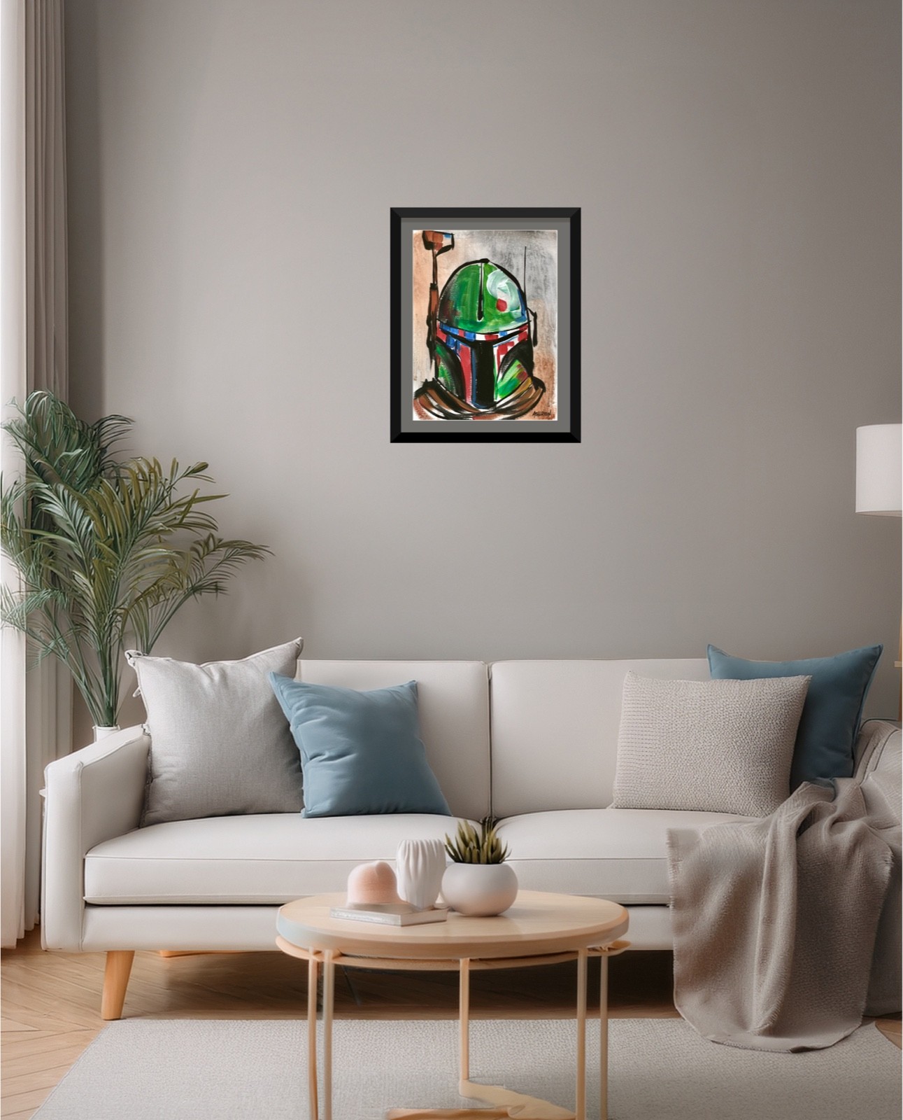 Atherton 9×12 Original Pop Art Character Painting «Boba Fett 511» hand signed