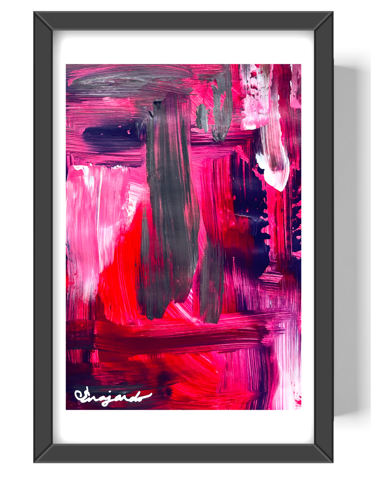 Guajardo Art: Joy 9X6 Paper Vibrant Colorful Abstract