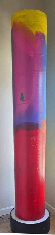 PETER MAX Original HUGE Acrylic Painting on Sonu Tube: 8 Feet Tall SHIP ANYWHERE