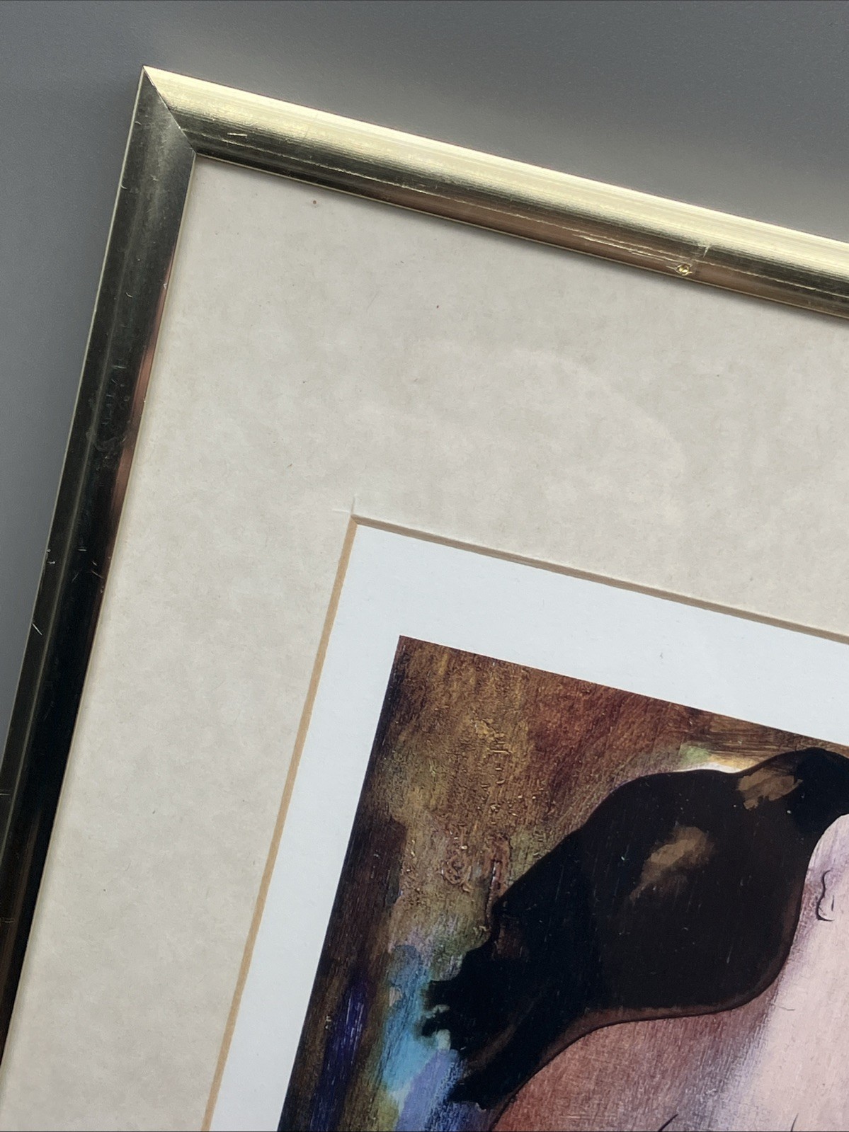 Linda Le Kinff Serigraph «Note d’Or» Matted Framed and Signed 14.5″x11.5”