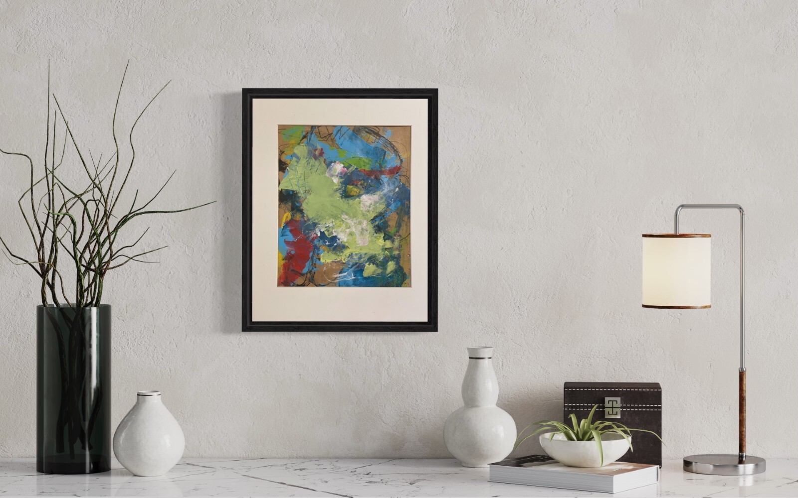 OOAK original painting artwork Contemporary Abstract Art Colorful Bold #1 byKatC