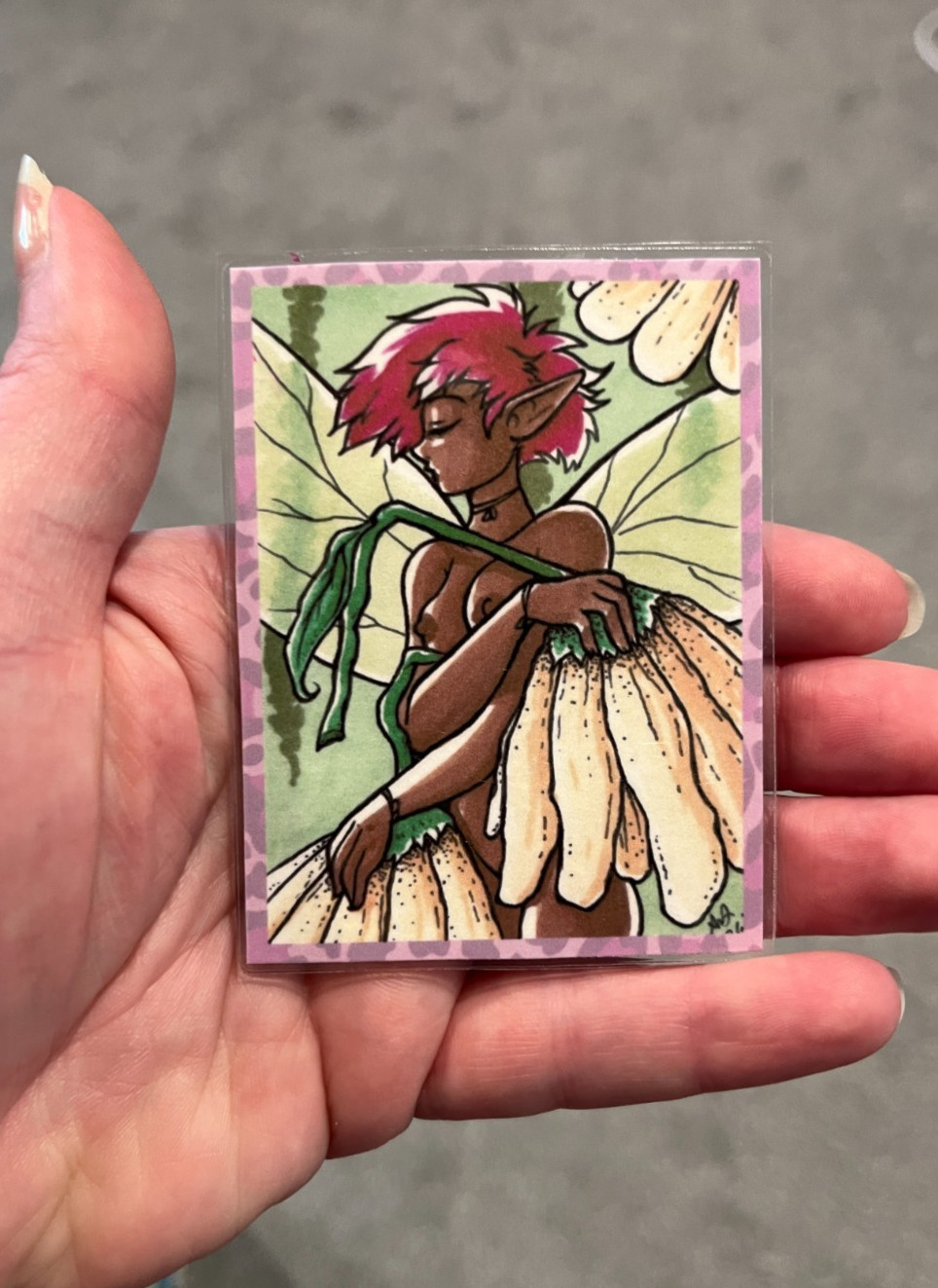 ACEO Amber Davis Limited Edition Print Fairy Faerie Drawing Signed by Artist