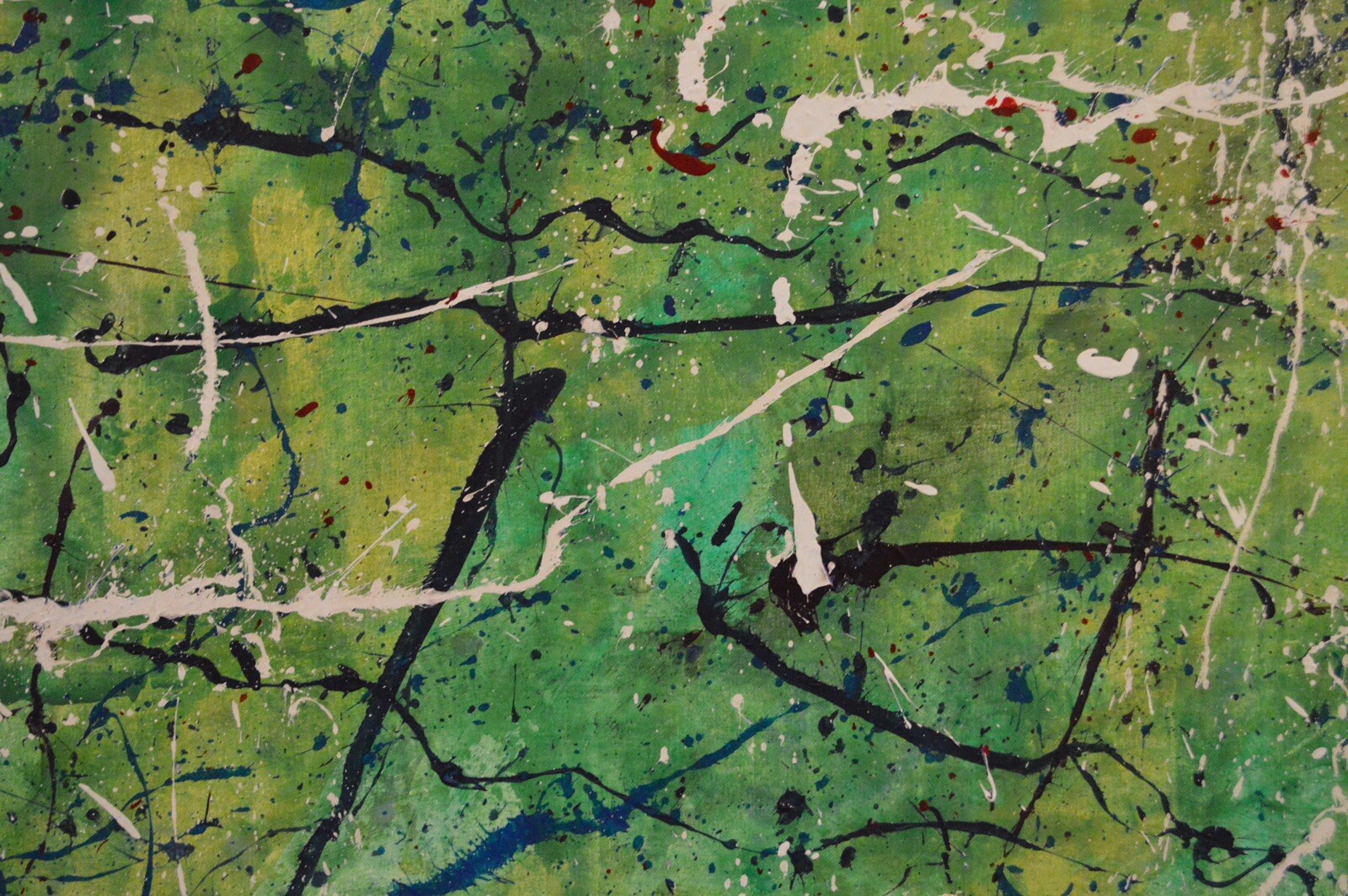 Pollock/Richter style￼ Professional Painting 81” X 62”(6ft 9in)Abstract Modern