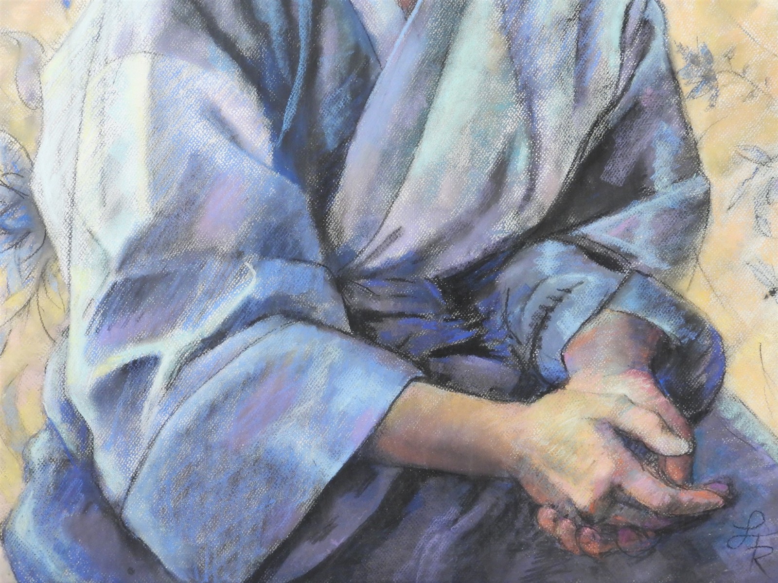 Lucille Ryan Connecticut Artist RISD Asian Lady Pastel Portrait Painting