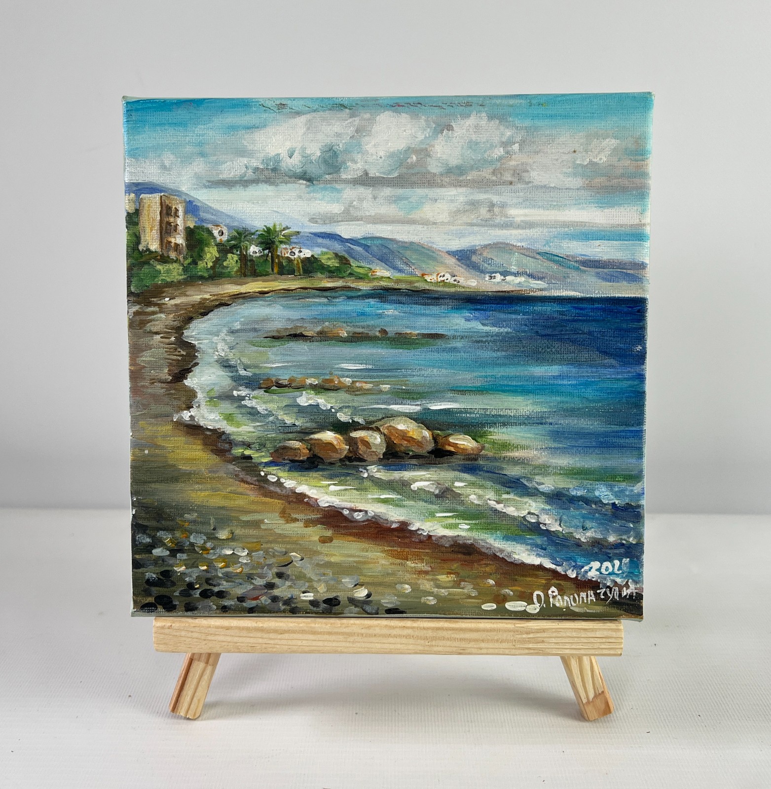 Oil Painting The Shore Of Silence O. Ponomaryova Unframed Original nAAA5055