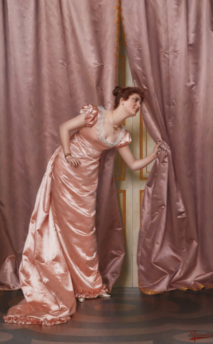 Eavesdropping Art Giclee Printed Oil Painting Print