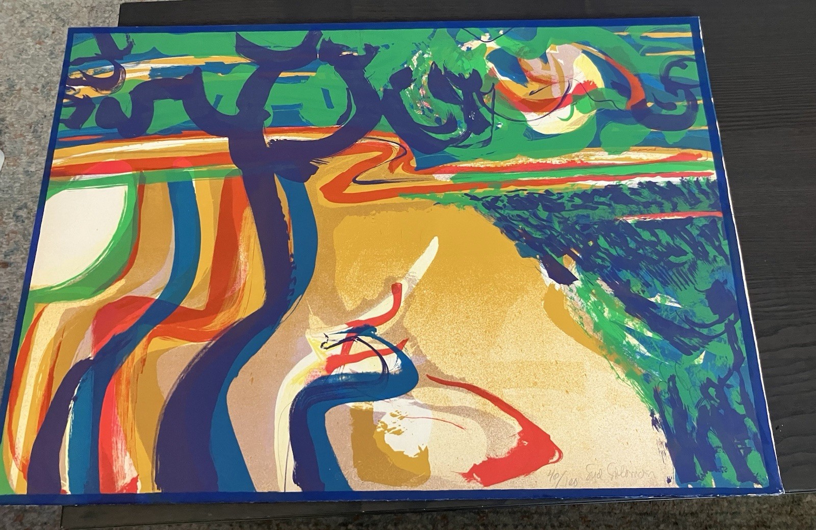 Syd Solomon hand-signed numbered limited-edition abstract lithograph 40/100