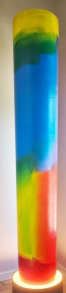 PETER MAX Original HUGE Acrylic Painting on Sonu Tube: 8 Feet Tall SHIP ANYWHERE