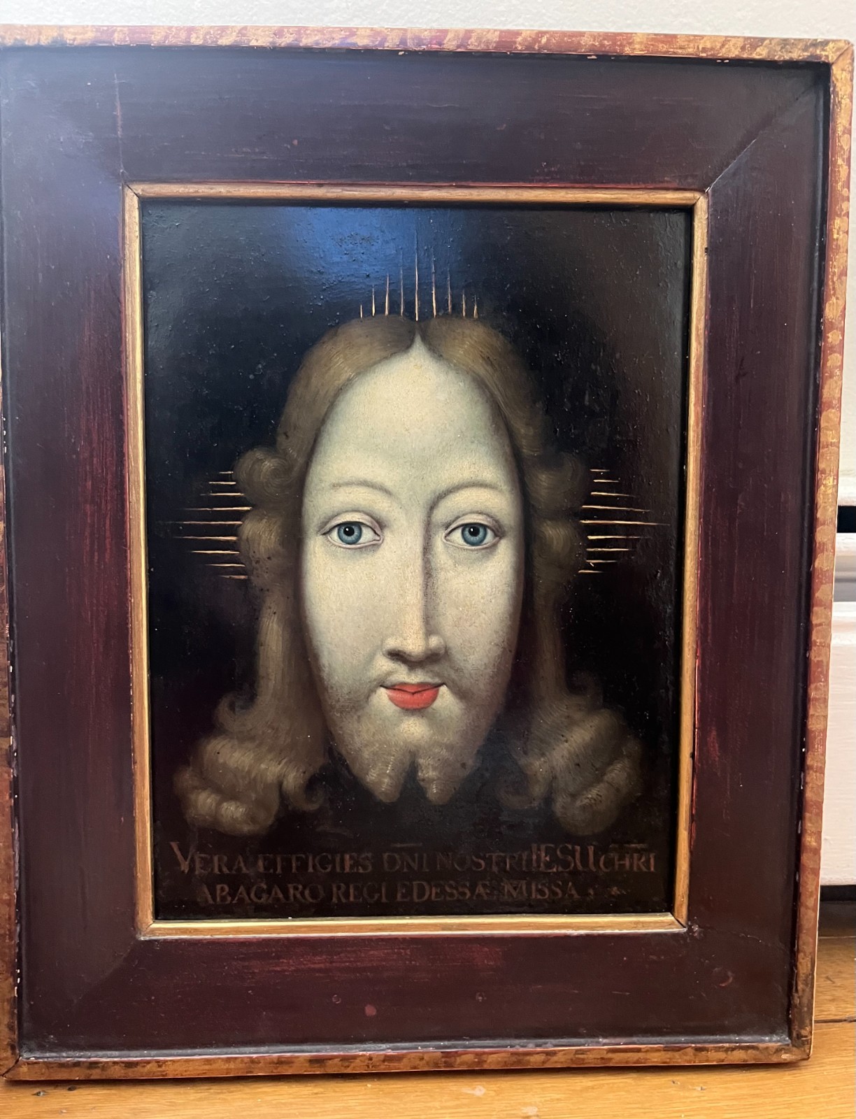 17th-Century Holy Face of Christ (Vera Effigies) – Painting on Copper