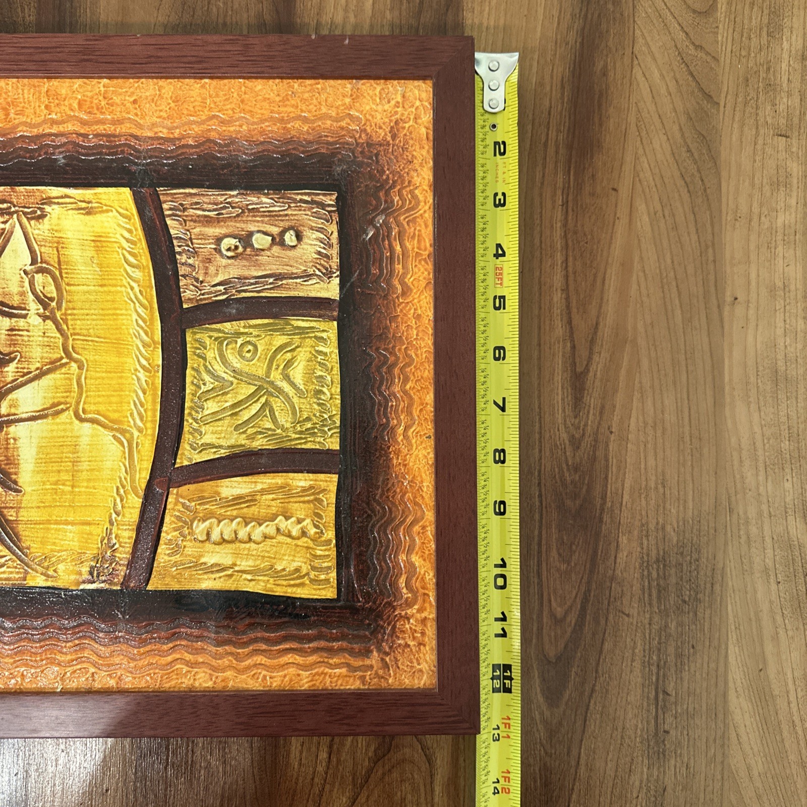 Abstract Textured Painting Signed By The Artist. Hand Painted Retro Mid Century