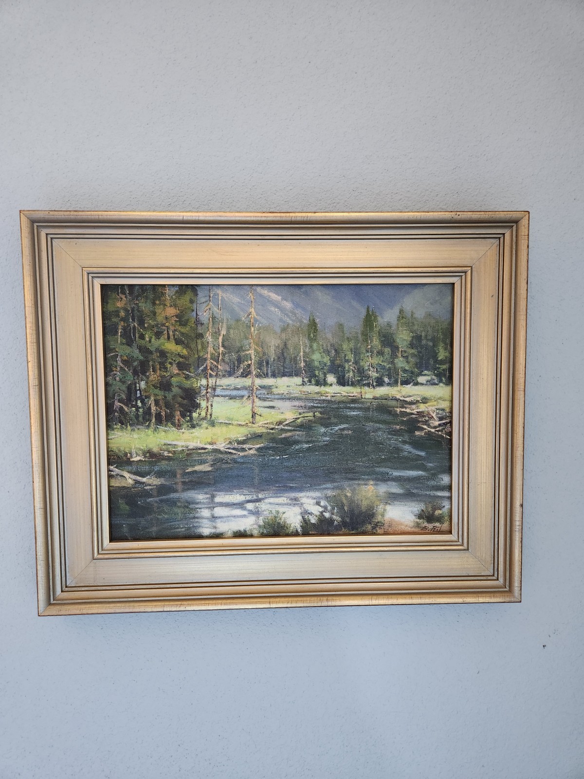 Bruce PEIL Signed Autographed 9×12. Subject Is Titled GIBBON PARK.