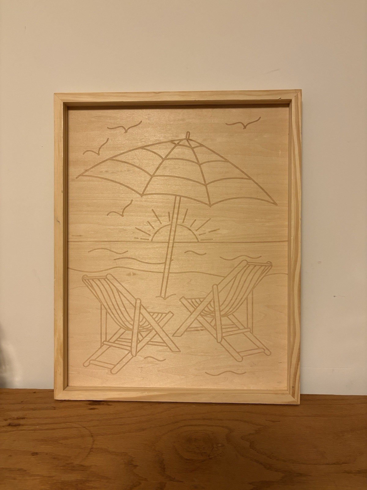 Unfinished Engraved Wood Art