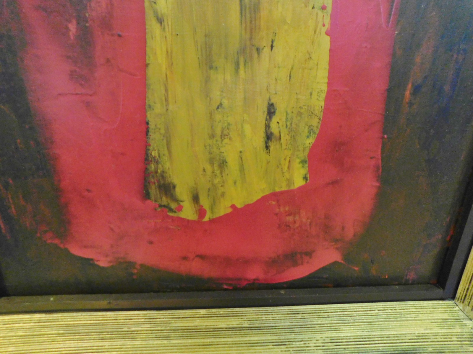 VTG Modern Cubist Abstract Expressionist Painting Scott Anderberg 24 x 18 «