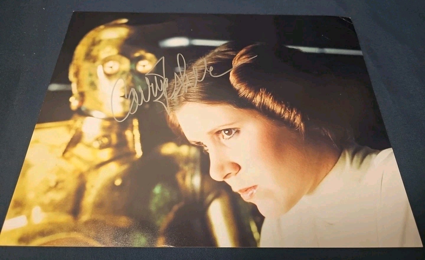 Carrie Fisher «Princess Leia» Star Wars Signed Autographed 11 X 14 No Certificat