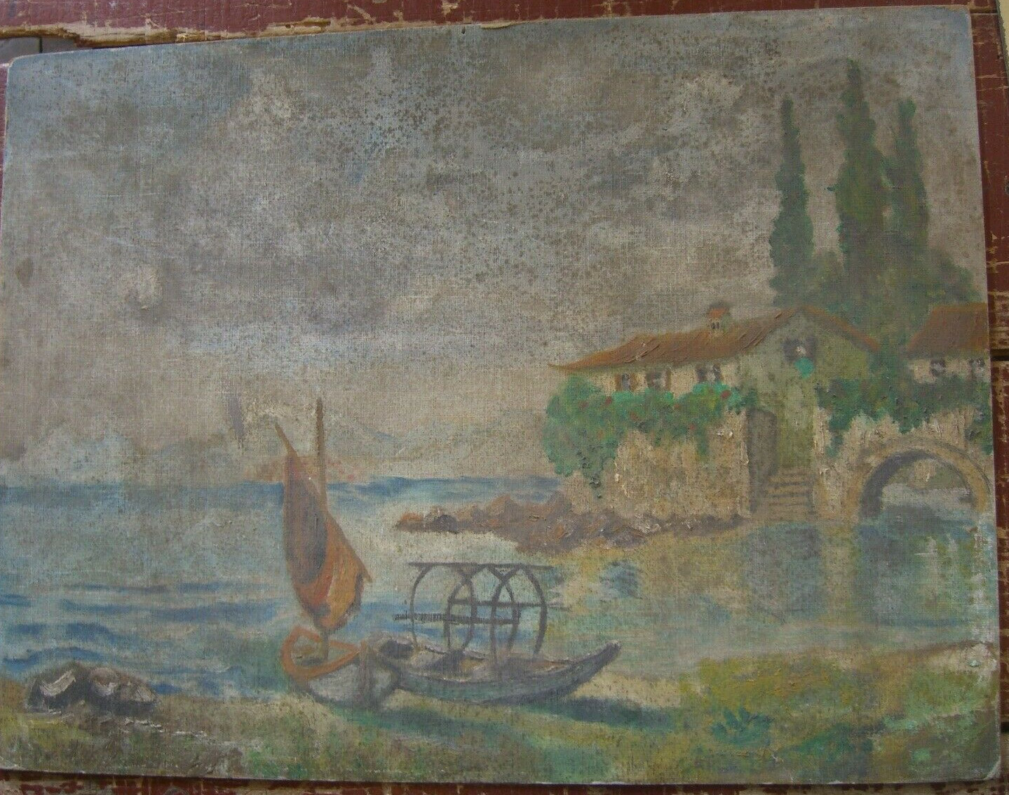 ::SHORE SEA HOUSE SOUTHERN WARM SUMMER FISHING BOAT BEACH COAST FINCA BAY ANTIQUE
