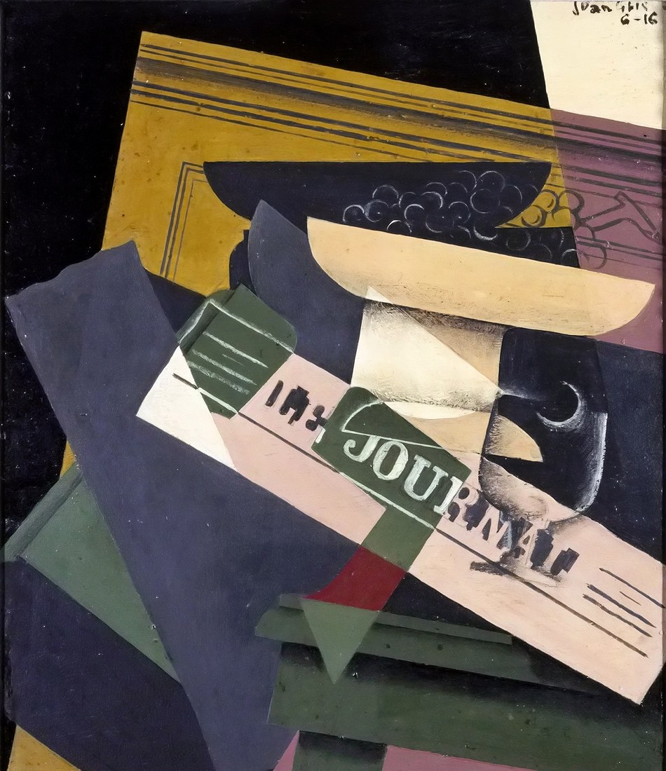 Ｏｉｌ　ｐａｉｎｔｉｎｇ Juan Gris – Grapes wonderful still life art free shipping on canvas