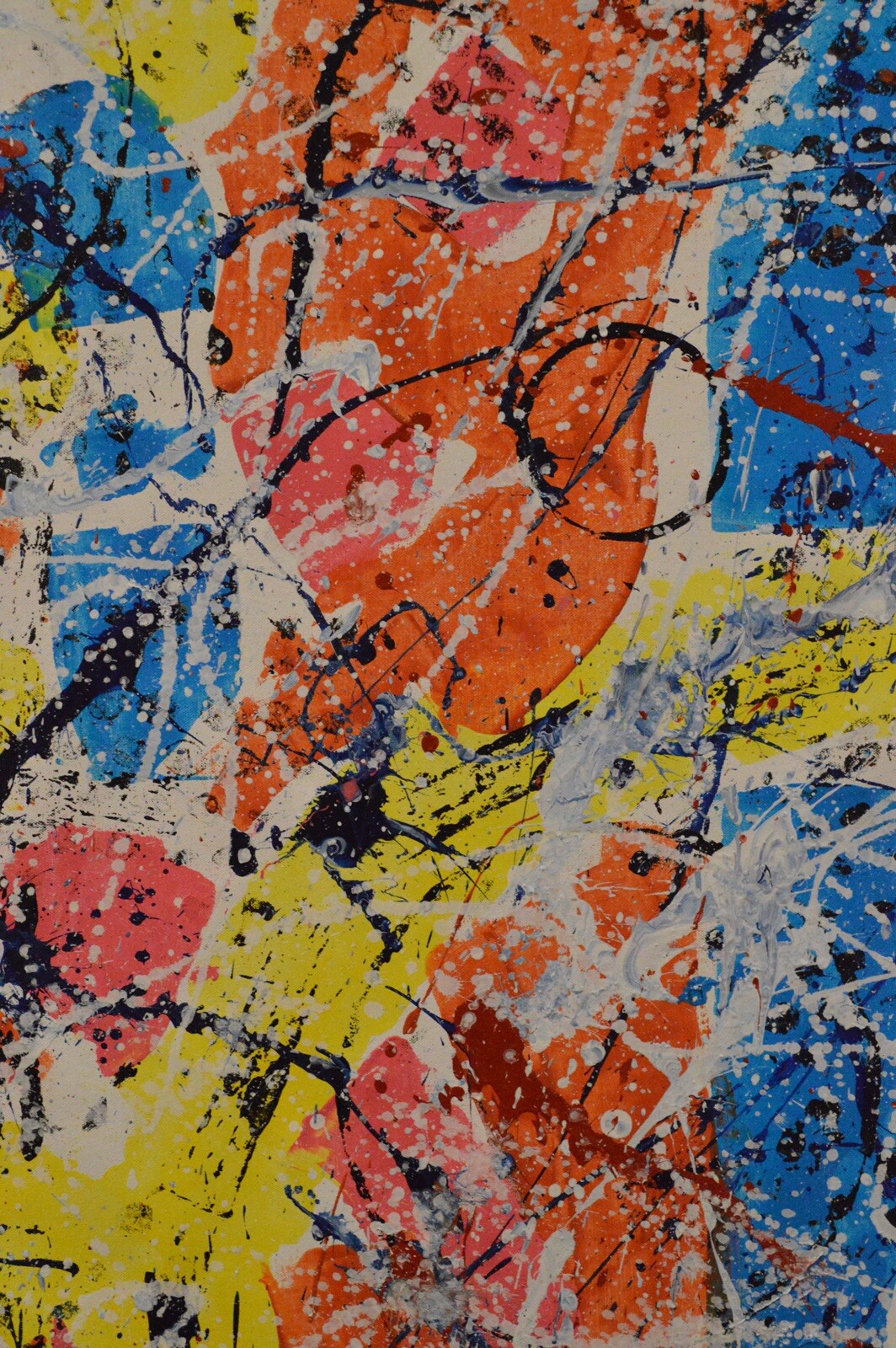 64”X44” Mark Little original canvas ￼painting OOAC Acrylic,Abstract, Action XL