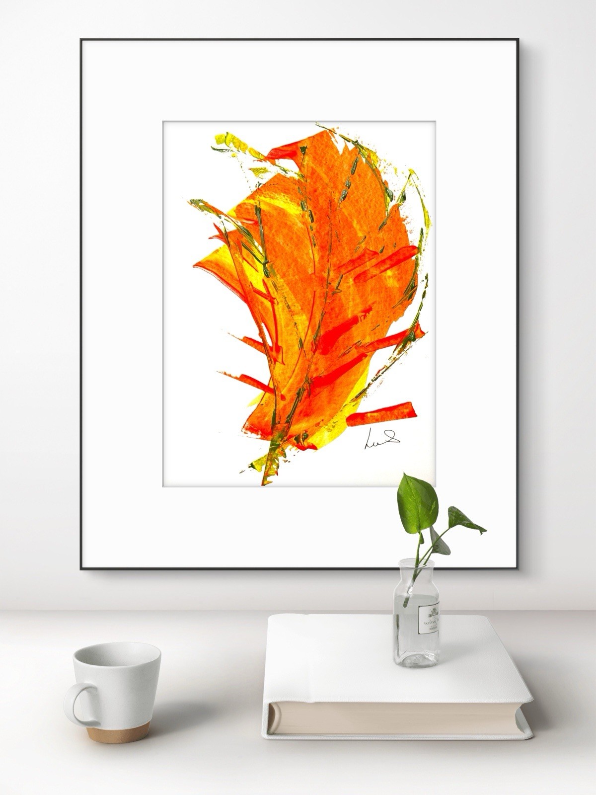 Original Abstract Expressionism 9X12 Paper Acrylic Expressive Handmade Signed 26