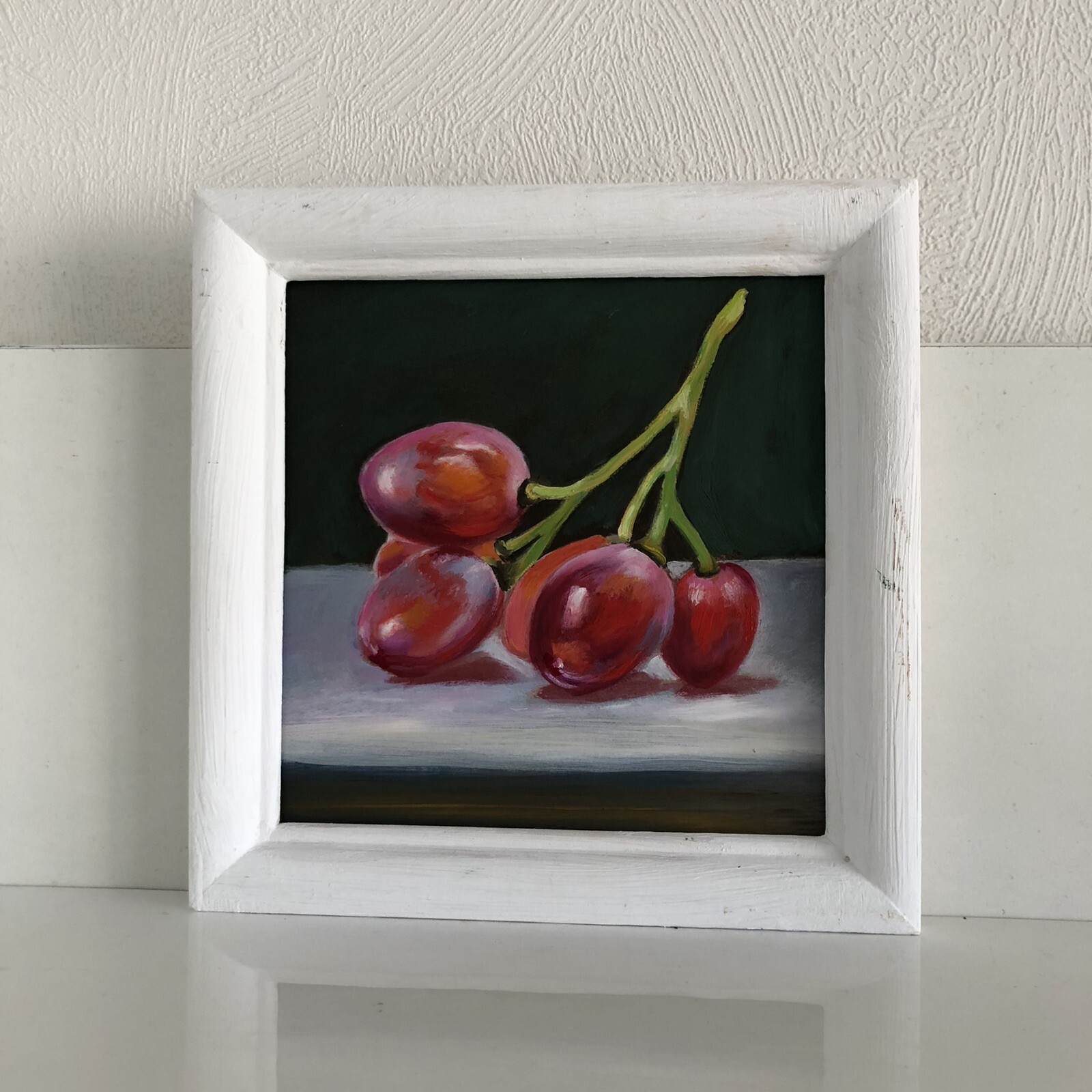 original oil paintingе, still life, Fine Art, bright painting, grapes
