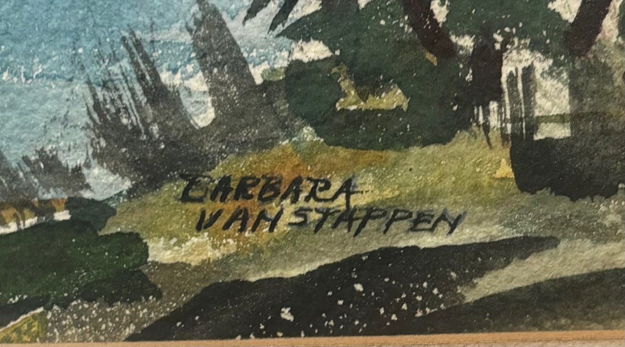 Vintage Barbara Van Stappen Sailing Boat ‘GLENCOE BERMUDA’ Paget Parish PAINTING