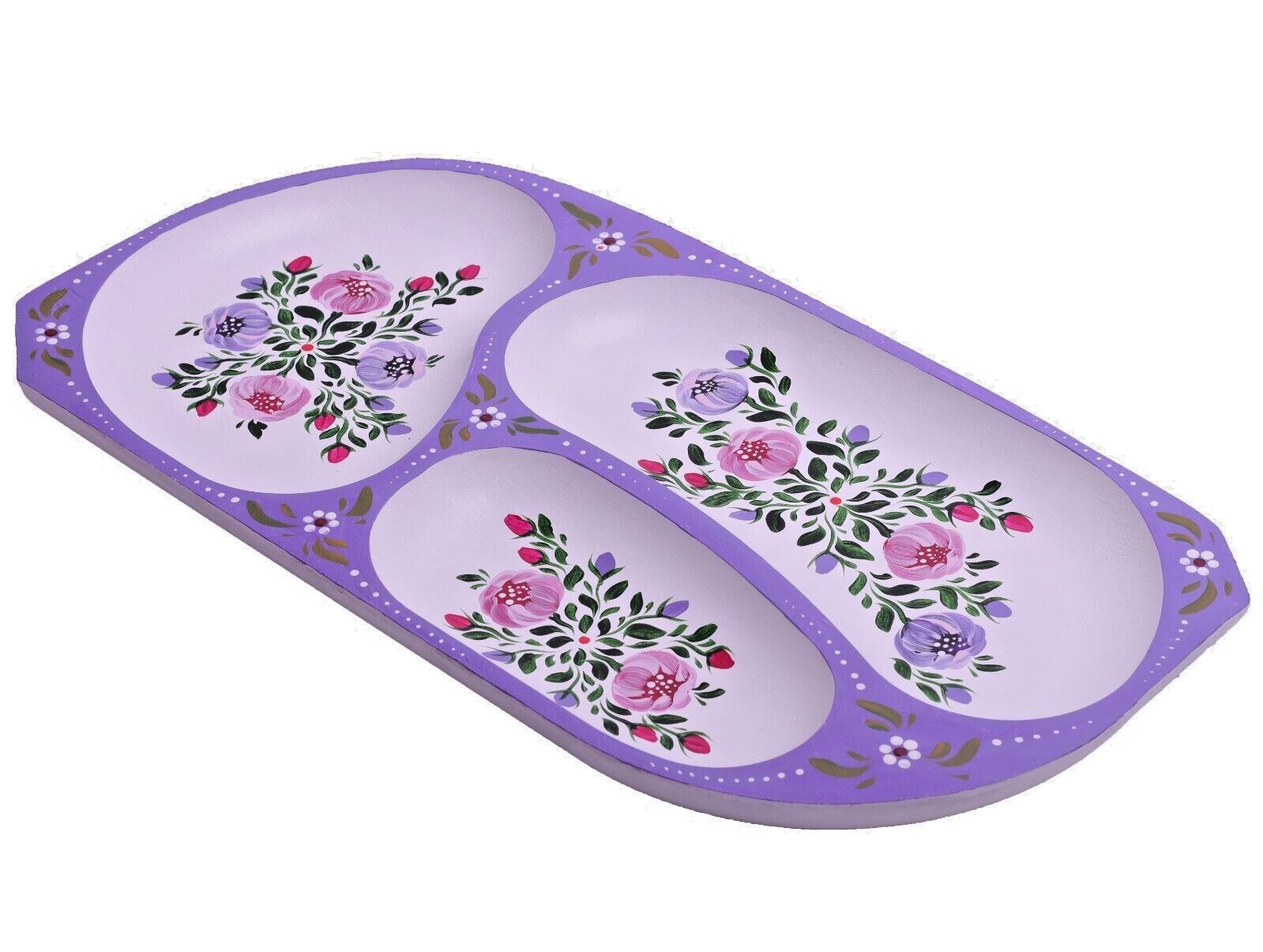 ONE OF A KIND WHITE PAINTED TRAY FROM TRANSYLVANIA