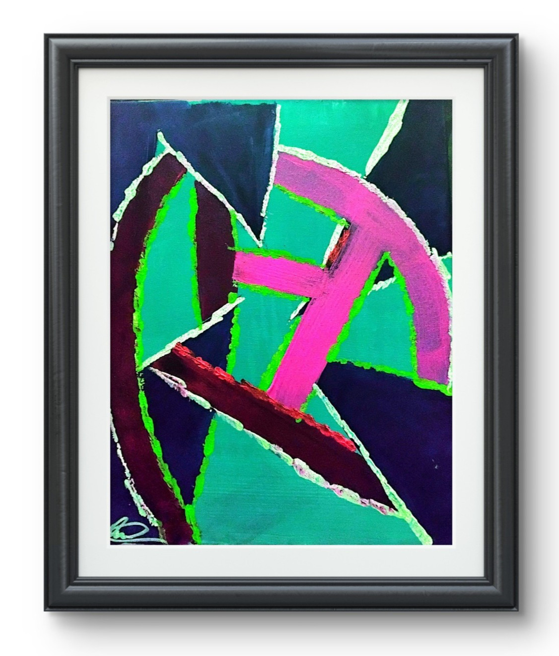 Original art 14 X 11 5th Dimension CANVAS Colorful Modern Art Acrylic Painting