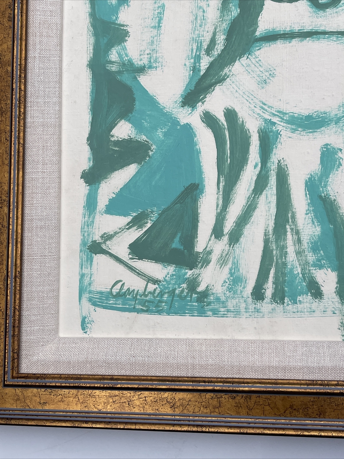 MID CENTURY PAINTING DEVIL SERIES LISTED SAMUEL CLAYBERGER MODERNISM 1950’S OIL