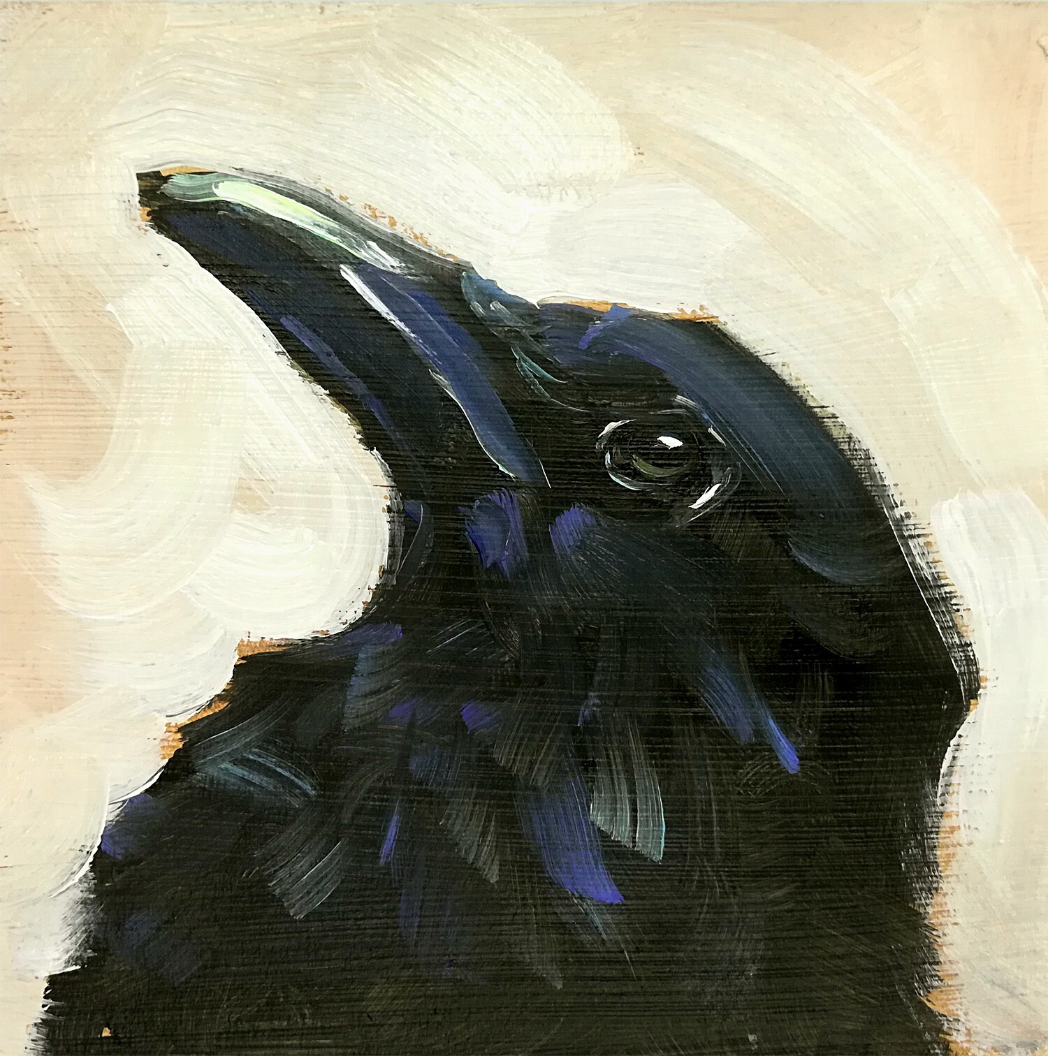 Original Oil Painting Crow Raven Black Birds Wildlife Art Signed MADE TO ORDER