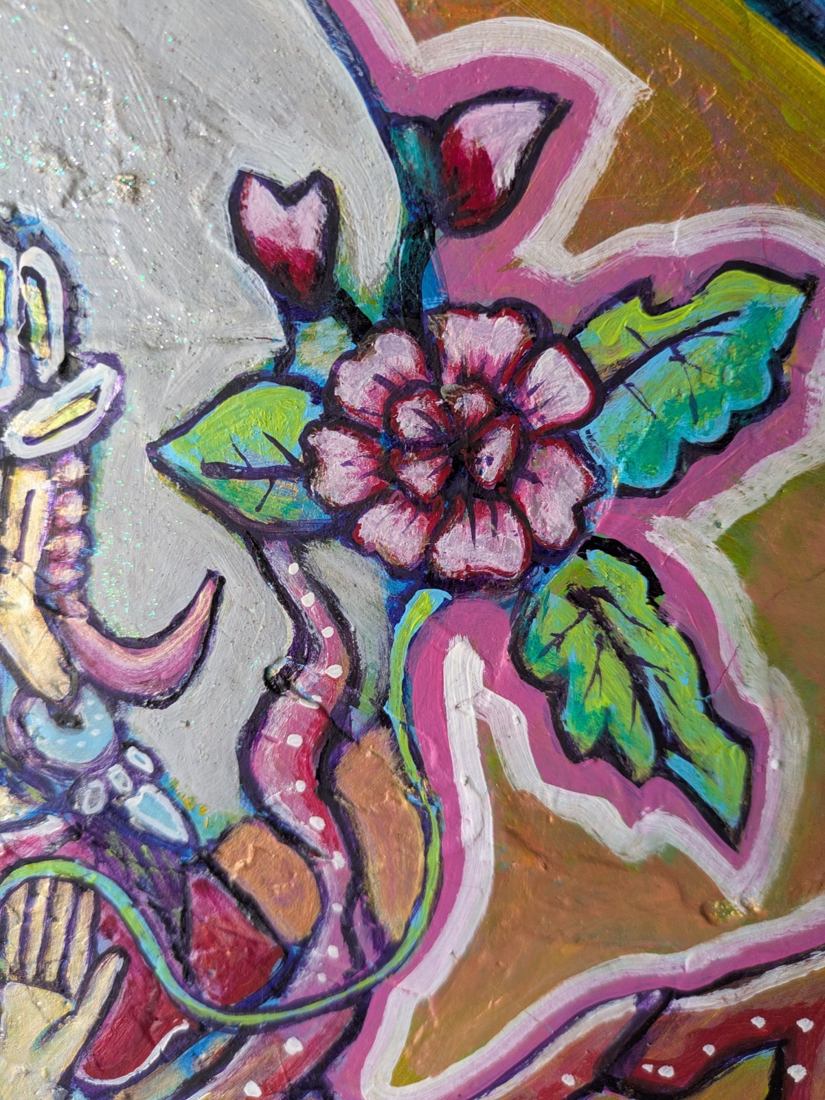 LONG LIFE, JOY, PROSPERITY – K. Bickman, White Tara 6′ x 11′ Exclusive Fine Art