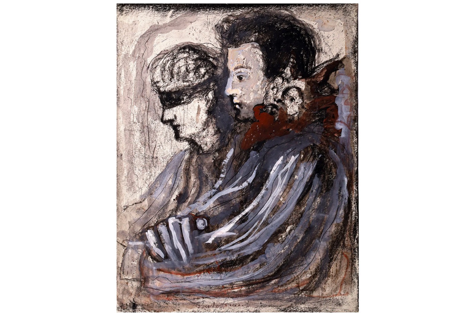 A Mixed Media Artwork By The Italian Artist Roberto Barni, Gouache And Pastel