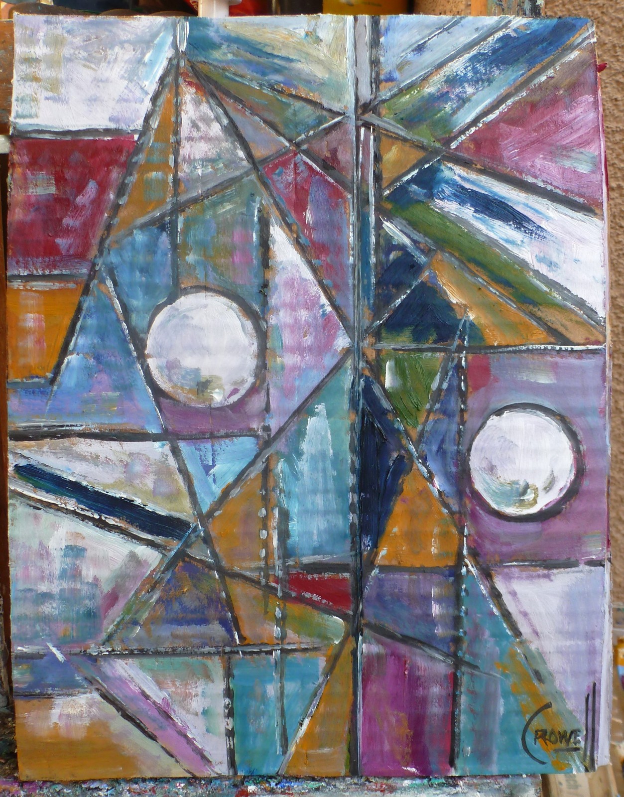 ITS ALWAYS GOOD new card panel Art original 8×10 oil painting by Crowell