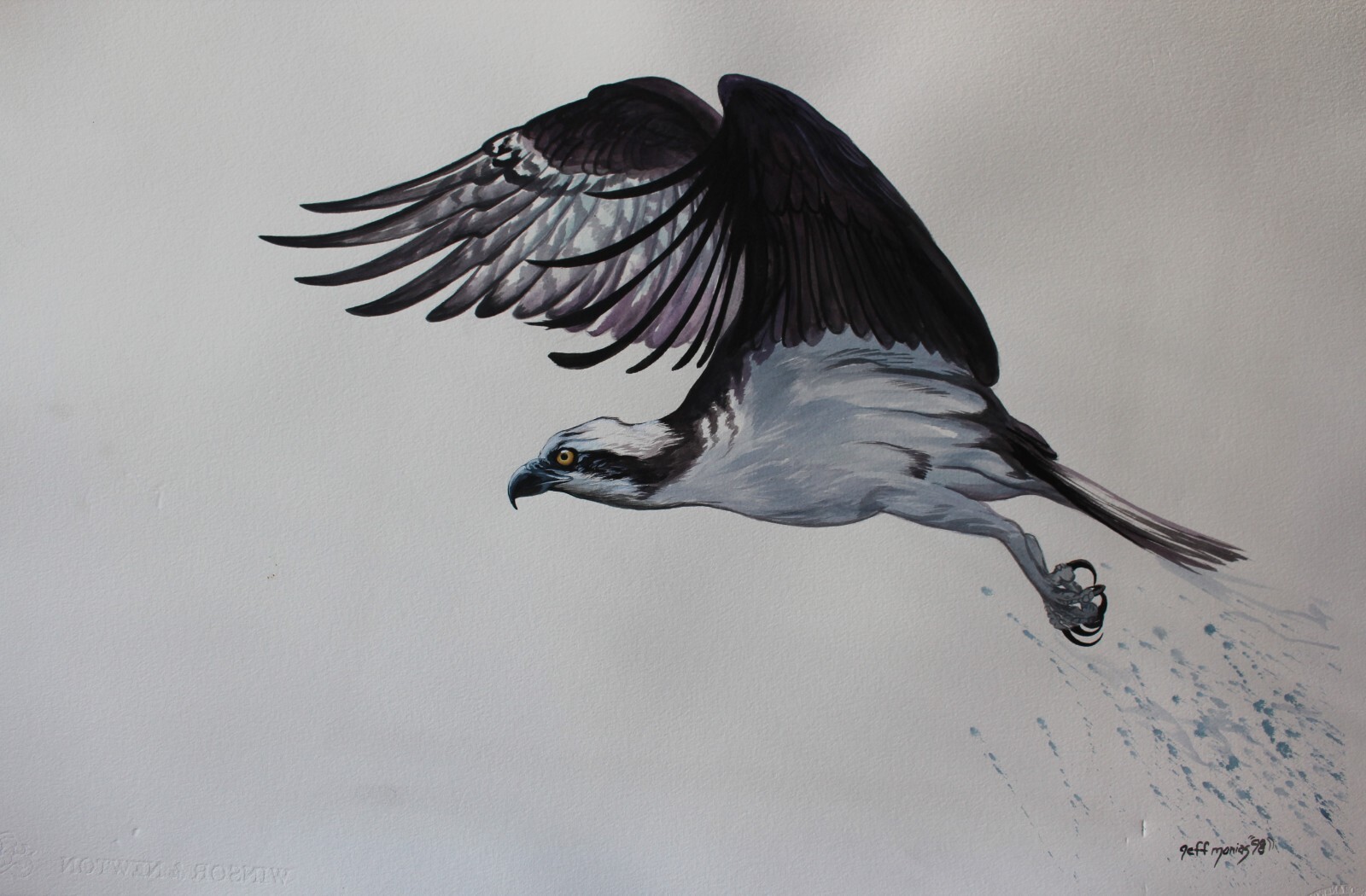 1998 Jeff Monias 22-1/4×29-3/4 in. Untitled Original Acrylic on Paper