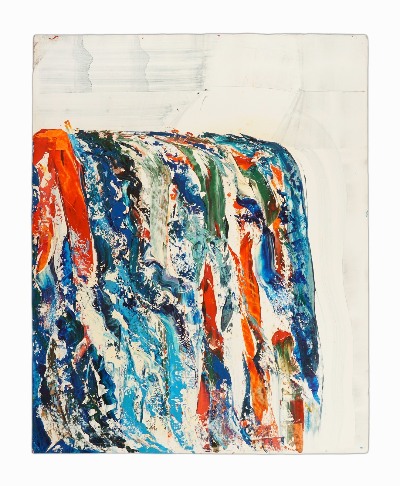 1979 William Sylvester Gamble Oil Painting Abstract Watercolor Mid Century Brush