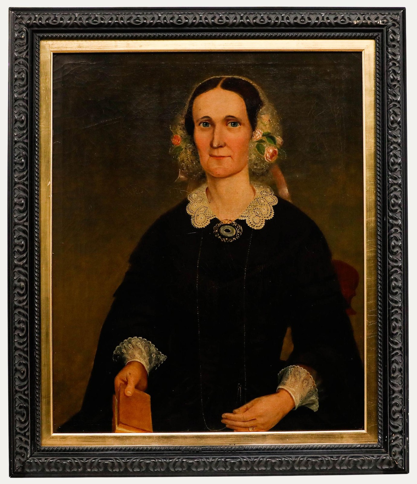 American School Mid 19th Century Oil – A Godly Woman
