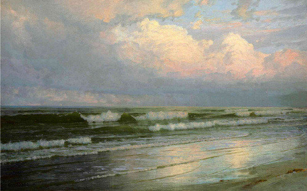 Oil Painting repro William Trost Richards : Brigantine Beach New Jersey
