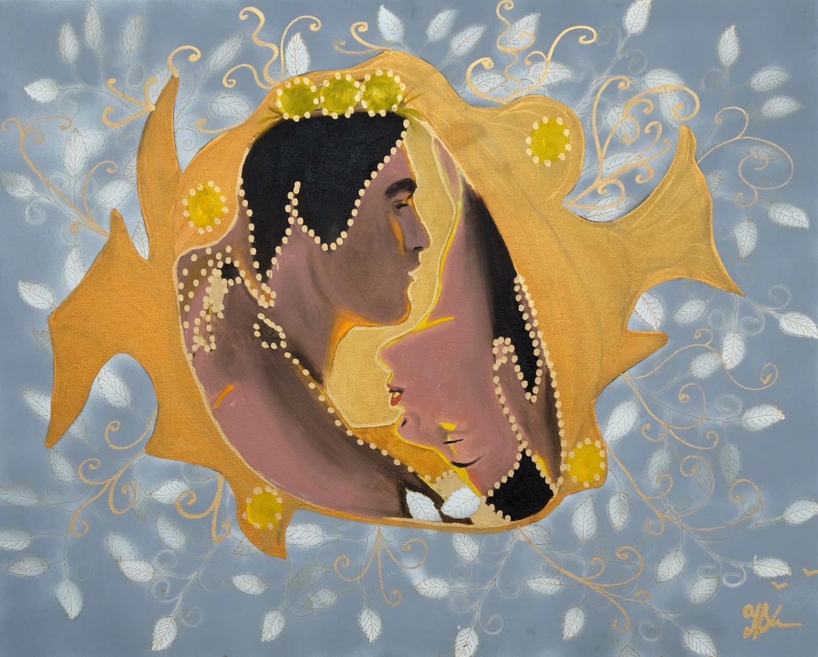 Art, Painting, «King and Queen» – Giclee on Canvas 22″x28″ by Yelena Berzon